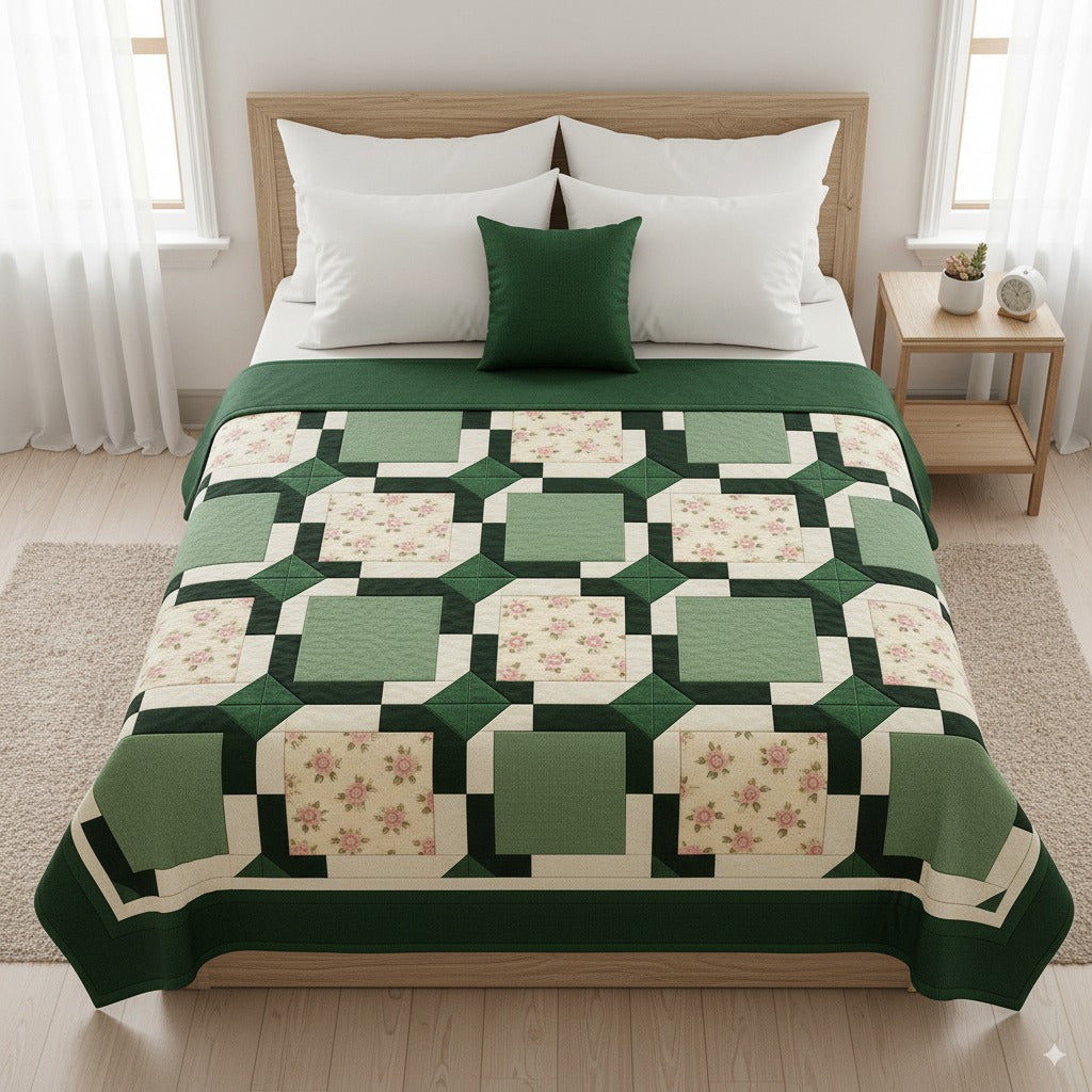 GROVELEN™ CORNERSTONE WINDOWS QUILT PATTERN